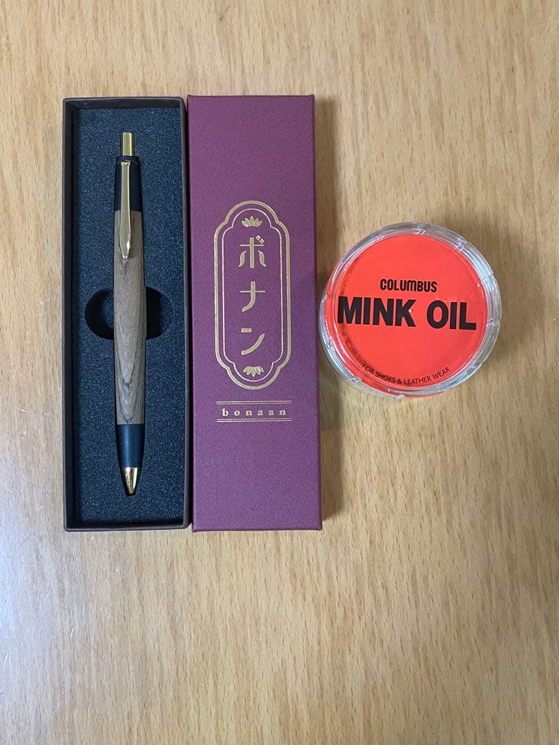 ボナンペン　欅　野原工芸似　箱付き　おまけでオイル付き