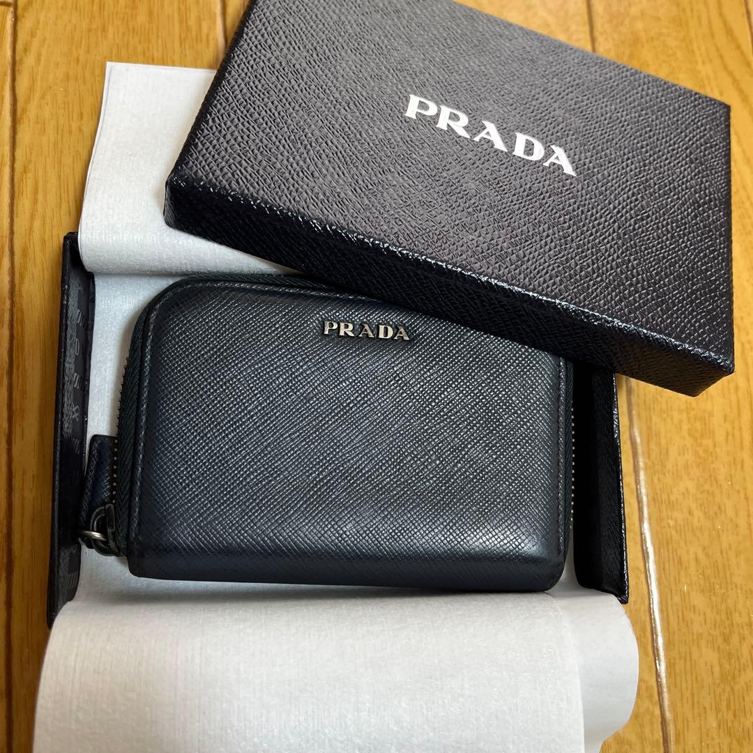 最終値下げ PRADA ネイビー レザー ケース