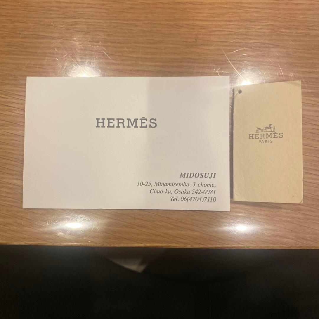 HERMES ブラックレザーブレスレット　ケリードック