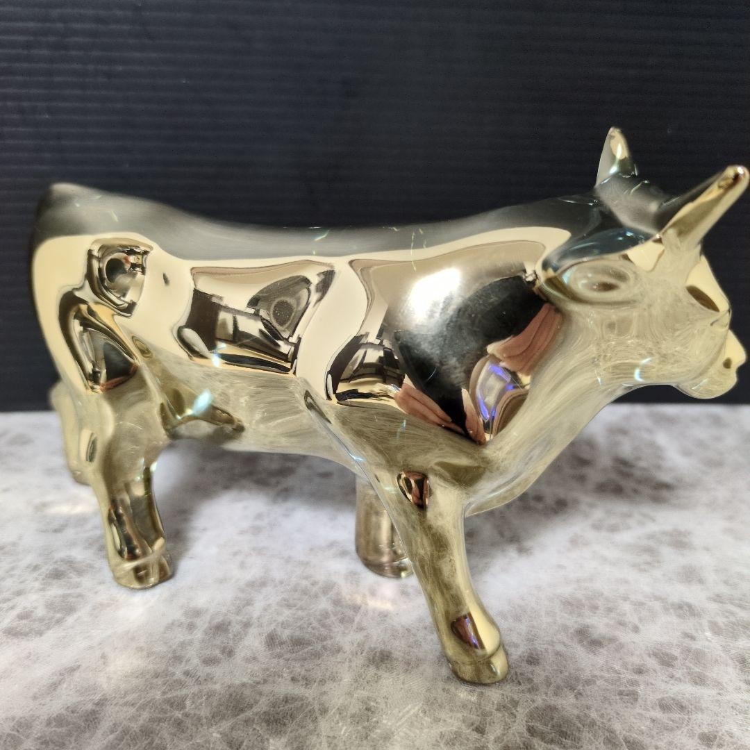 （美品）Baccarat バカラ 牛 丑 フィギュリン 干支 ゴールド