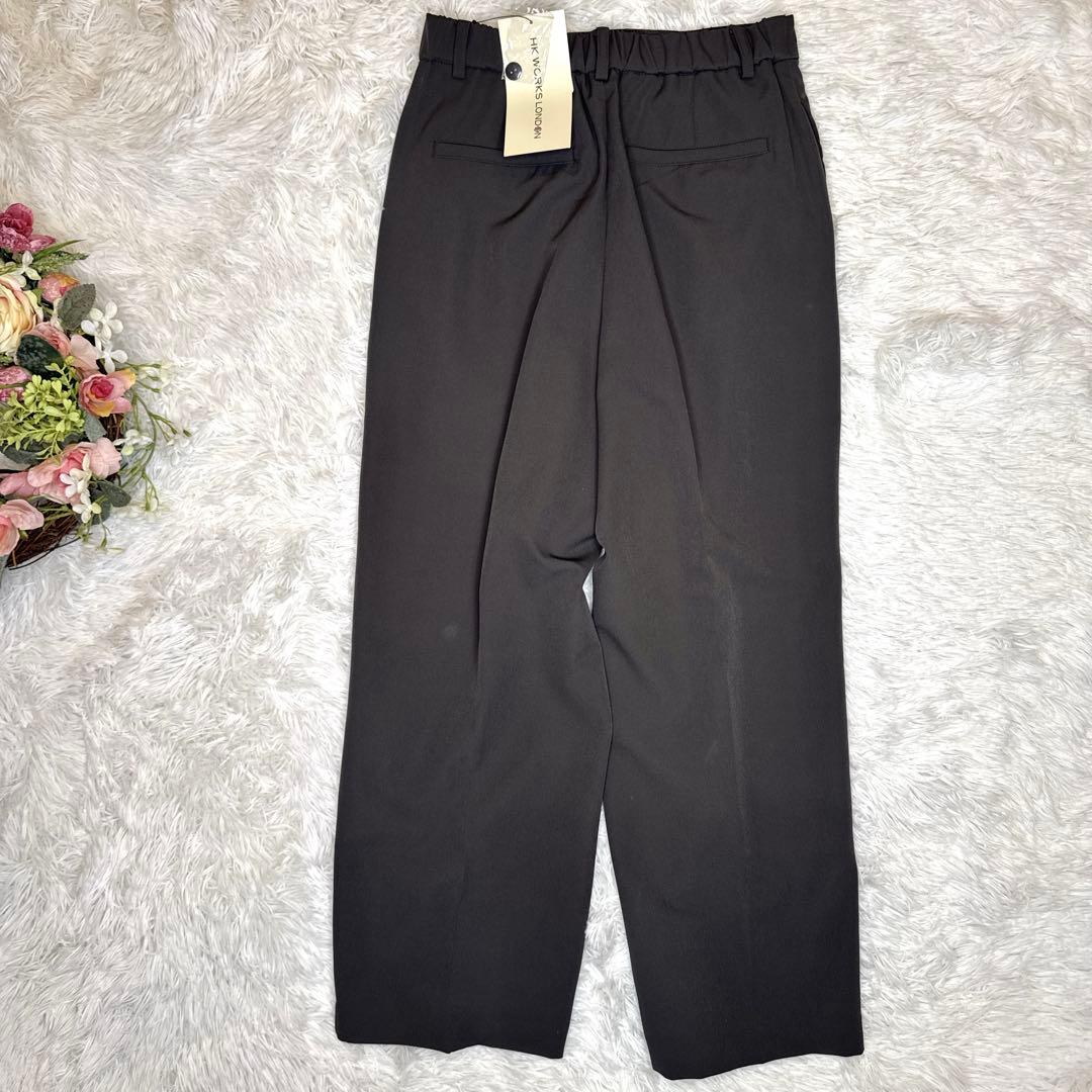 【極美品・未使用】HK WORKS LONDON パンツスーツ ノーカラー L
