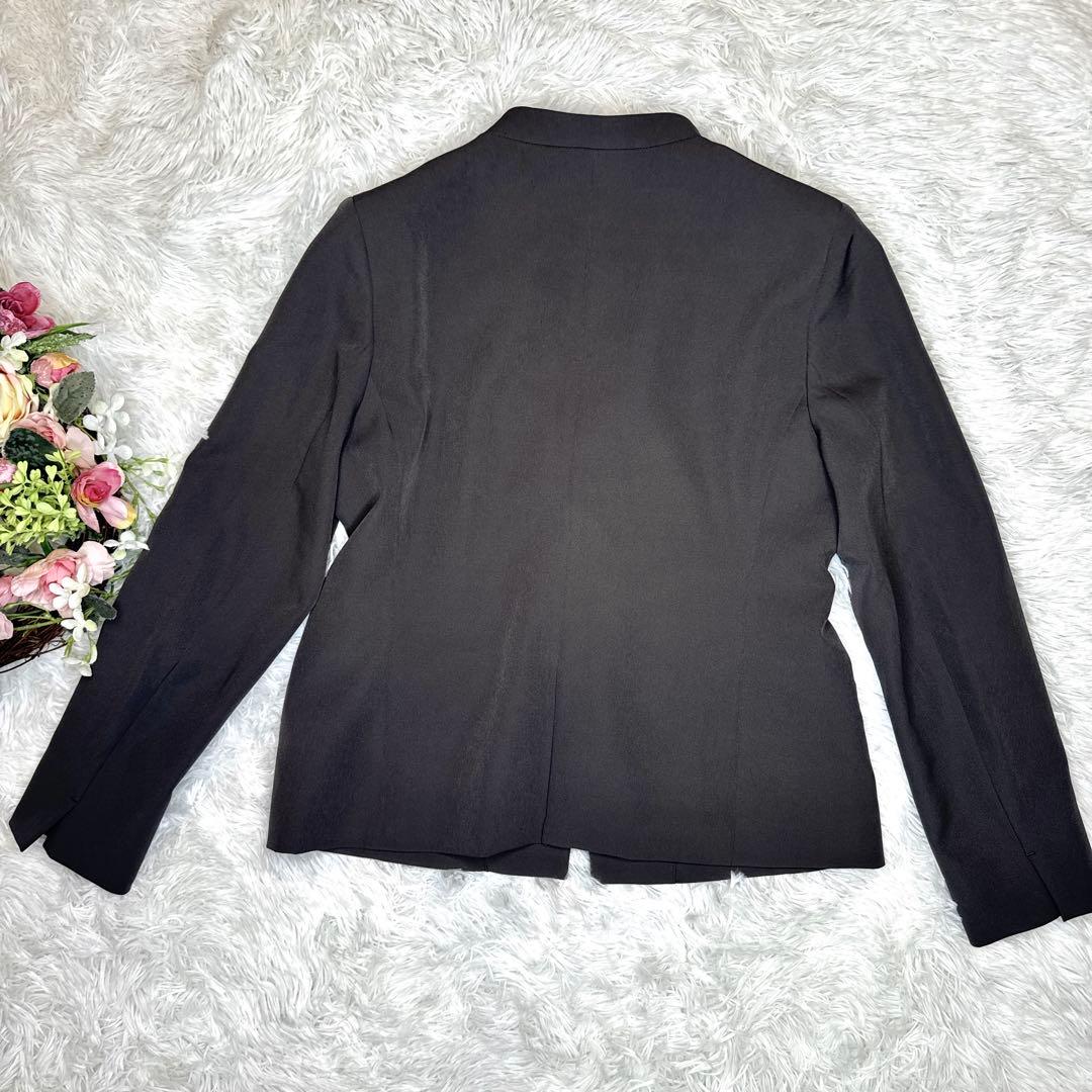 【極美品・未使用】HK WORKS LONDON パンツスーツ ノーカラー L