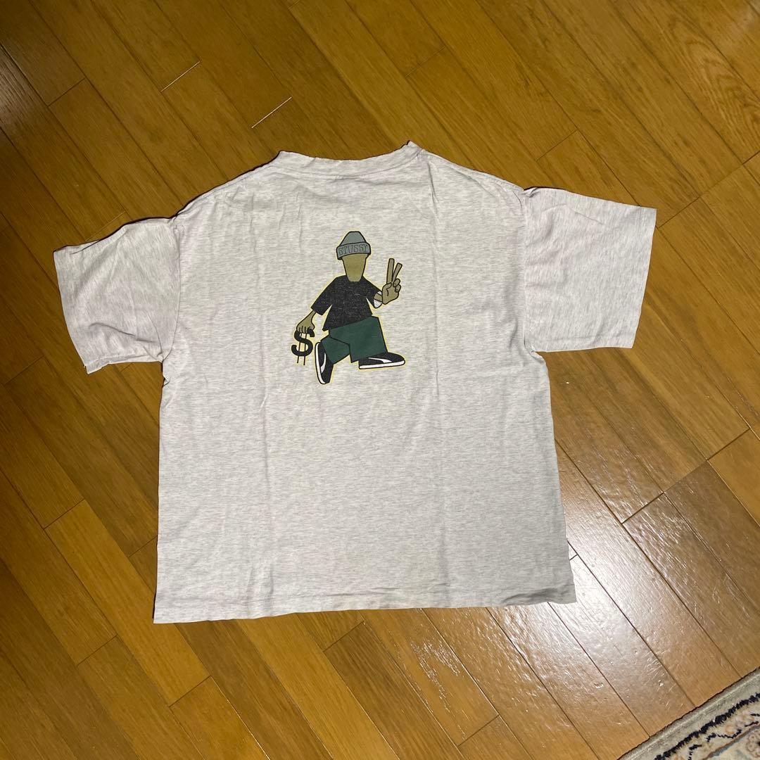 Old Stussy 80年台後期黒タグ　グレー Lサイズ