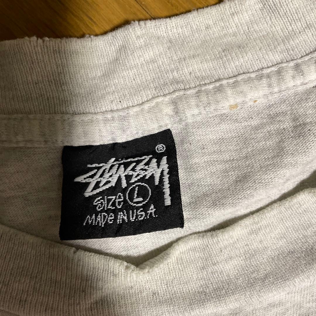 Old Stussy 80年台後期黒タグ　グレー Lサイズ