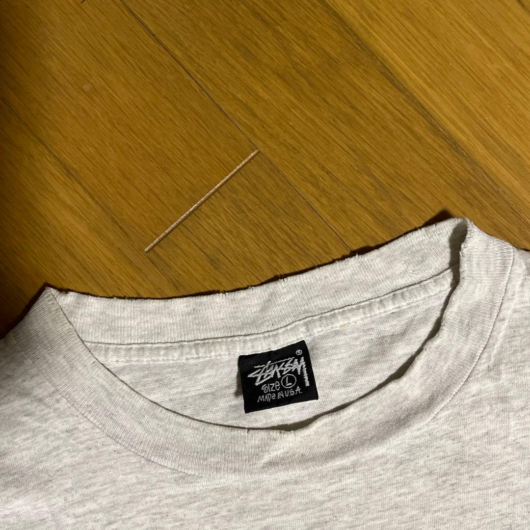 Old Stussy 80年台後期黒タグ　グレー Lサイズ