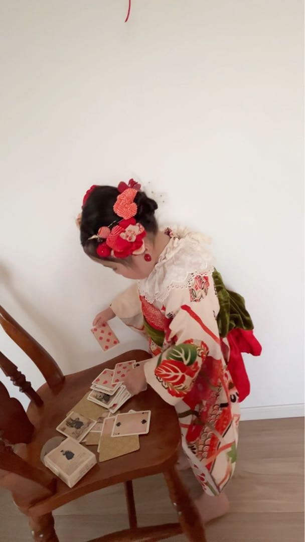 七五三　七五三髪飾り　ヘッドドレス　着物髪飾り　リメイク髪飾り　068