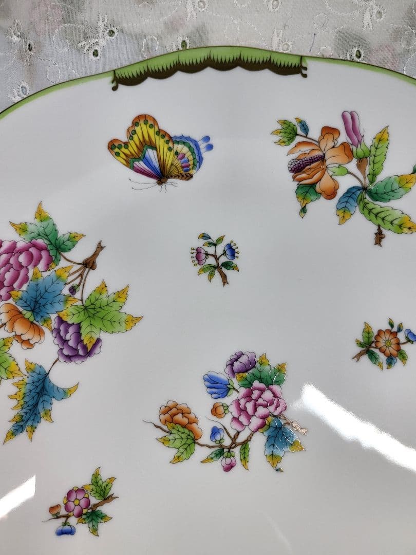 希少✨ヘレンド ヴィクトリアブーケ 大皿 33cm プレート 花 蝶