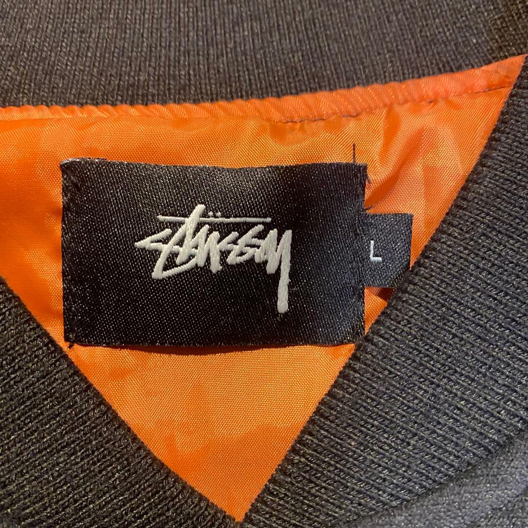 超激レア STUSSY ステューシー スタジャン スカジャン ブラック 刺繍