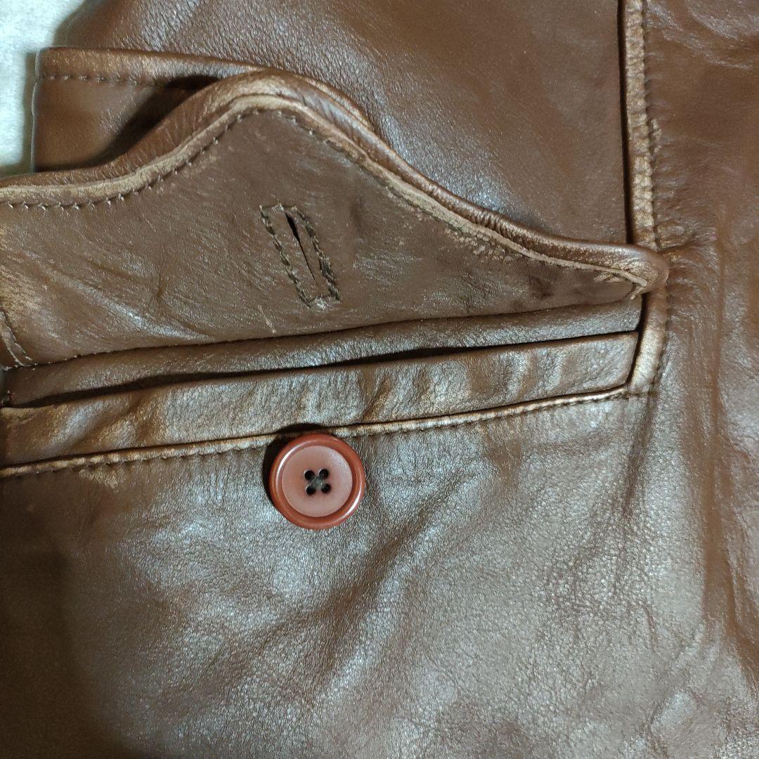 レアSchottボア襟現行タグ フリンジジャケットダメージ加工、交換可