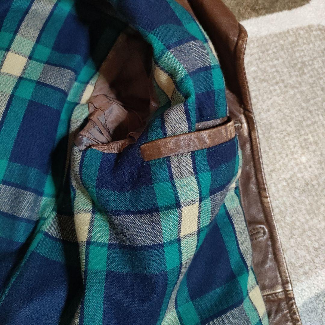 レアSchottボア襟現行タグ フリンジジャケットダメージ加工、交換可