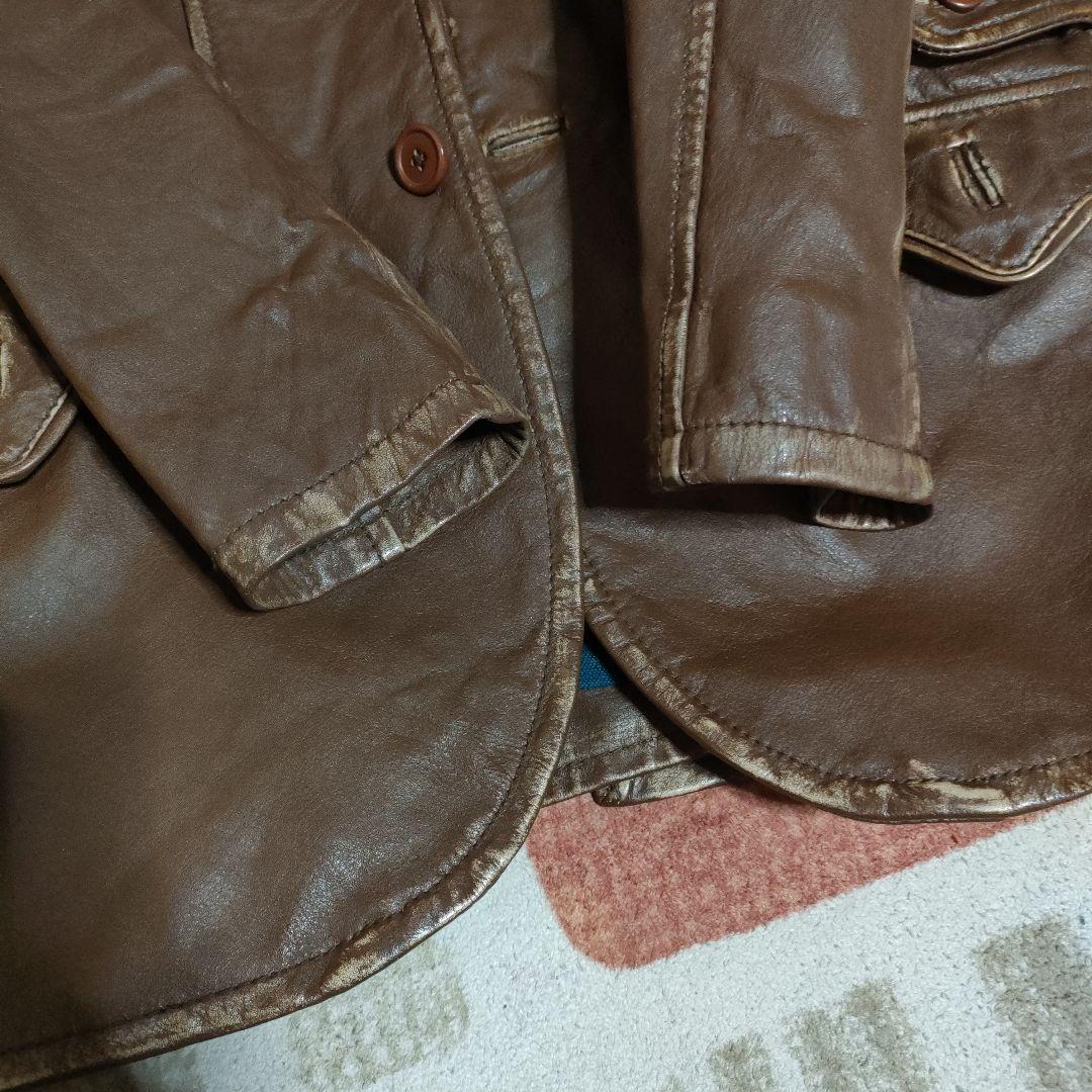 レアSchottボア襟現行タグ フリンジジャケットダメージ加工、交換可