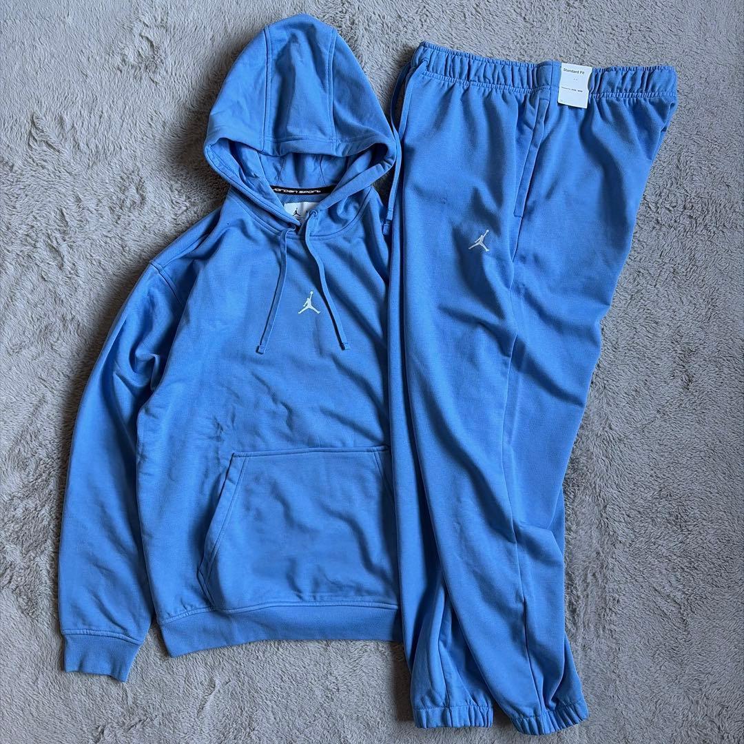 新品 NIKE ナイキ ジョーダン セットアップ 水色 ワンポイントロゴ S