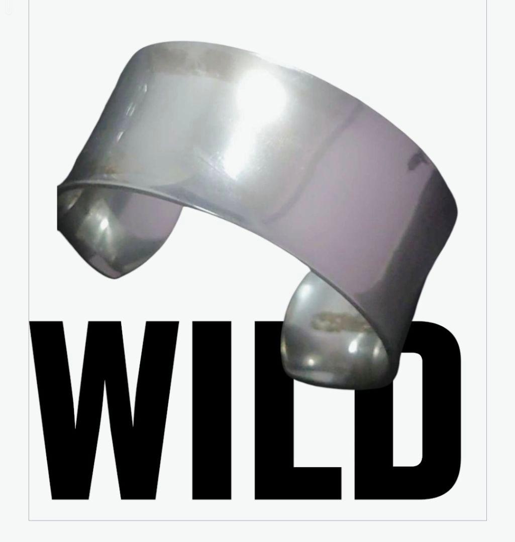 ワイドバングル 　 ブレスレット　美品　シルバー