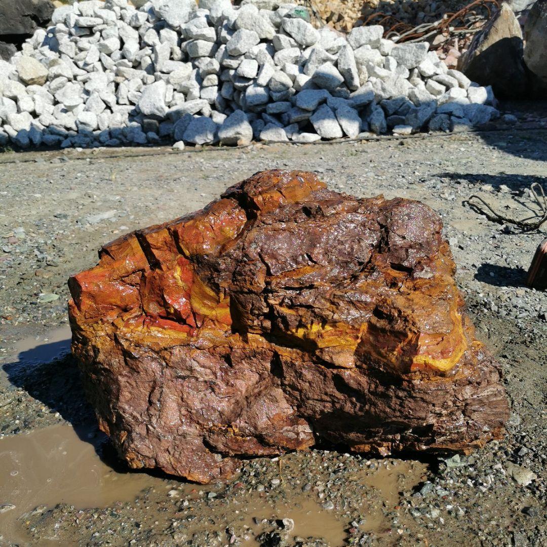 福島産　ジャスパー　81キロ　碧玉　庭石　鑑賞石　石　庭　ガーデニング