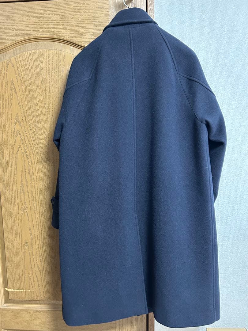 green label SENTDALE WOOL ネイビー ステンカラーコート