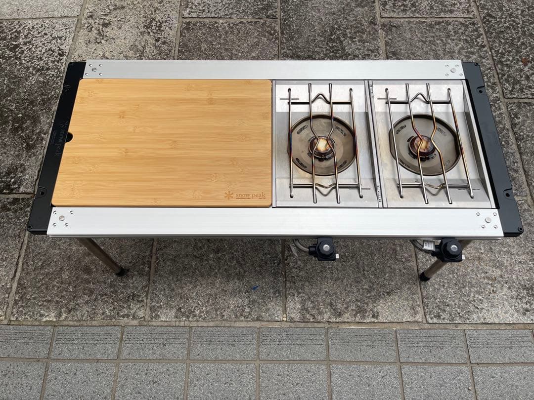 スノーピークigt4ユニット大型 アウトドアテーブル 2バーナー付き