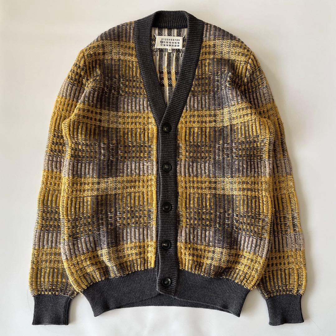Maison Martin Margiela チェック ニットカーディガン