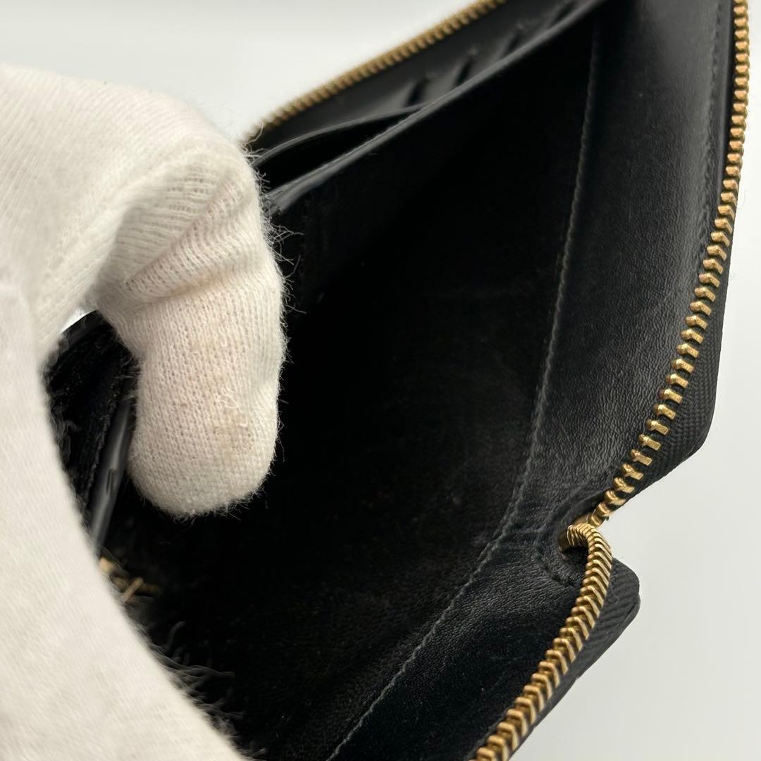 コムデギャルソン ラウンドジップ 二つ折り財布 ブラック