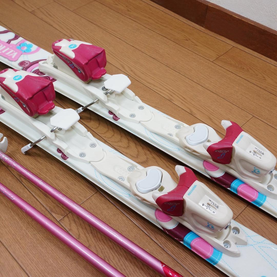 メンテ済 110cm 靴20cm ROSSIGNOL スキーセット