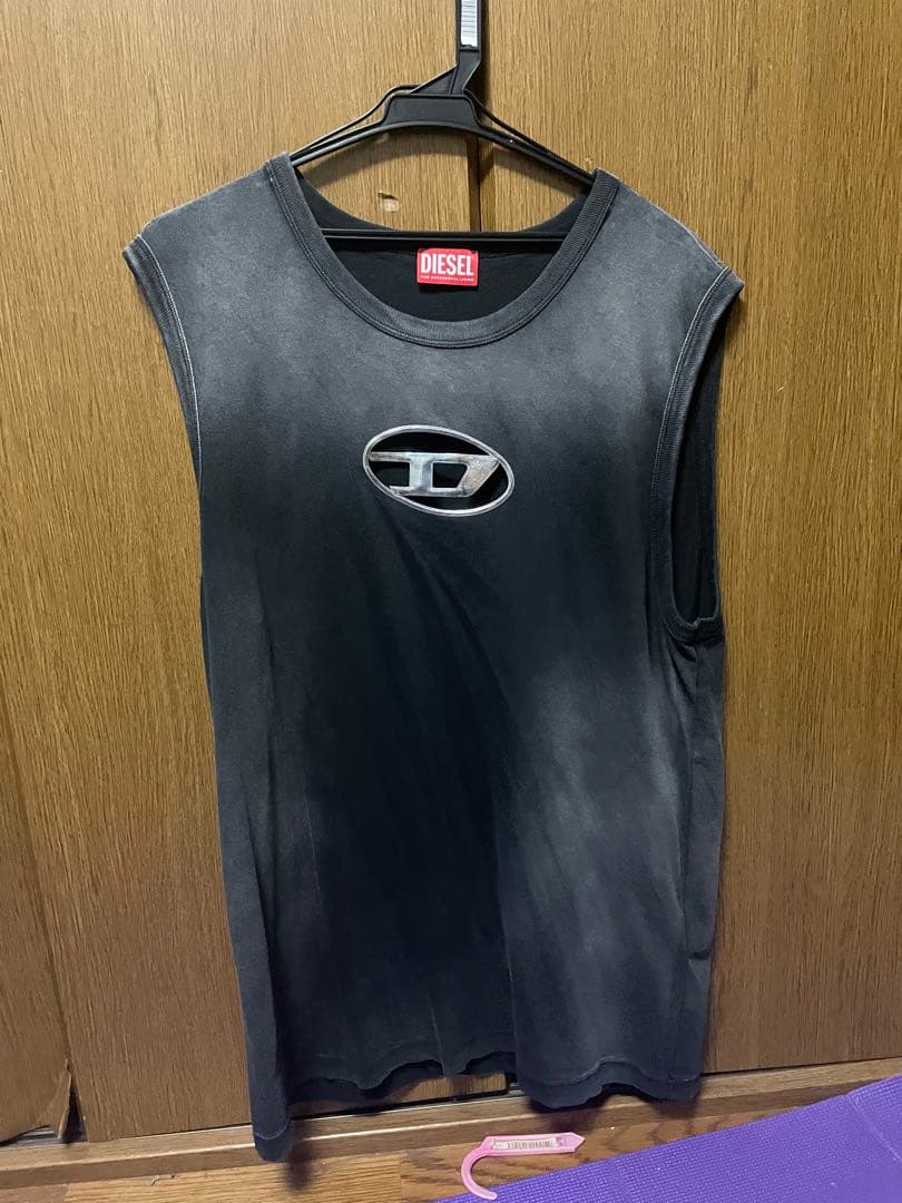 DIESEL ノースリーブタンクトップ ブラック XL