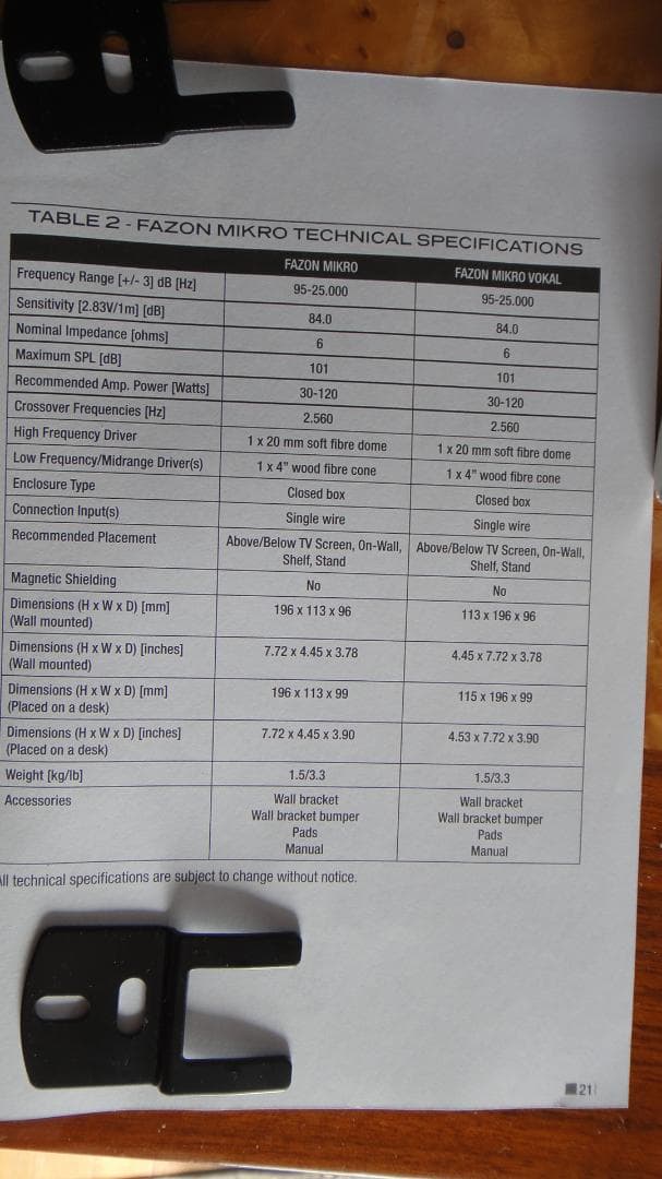 スピーカー・ウーファー DALI Fazon MIKRO