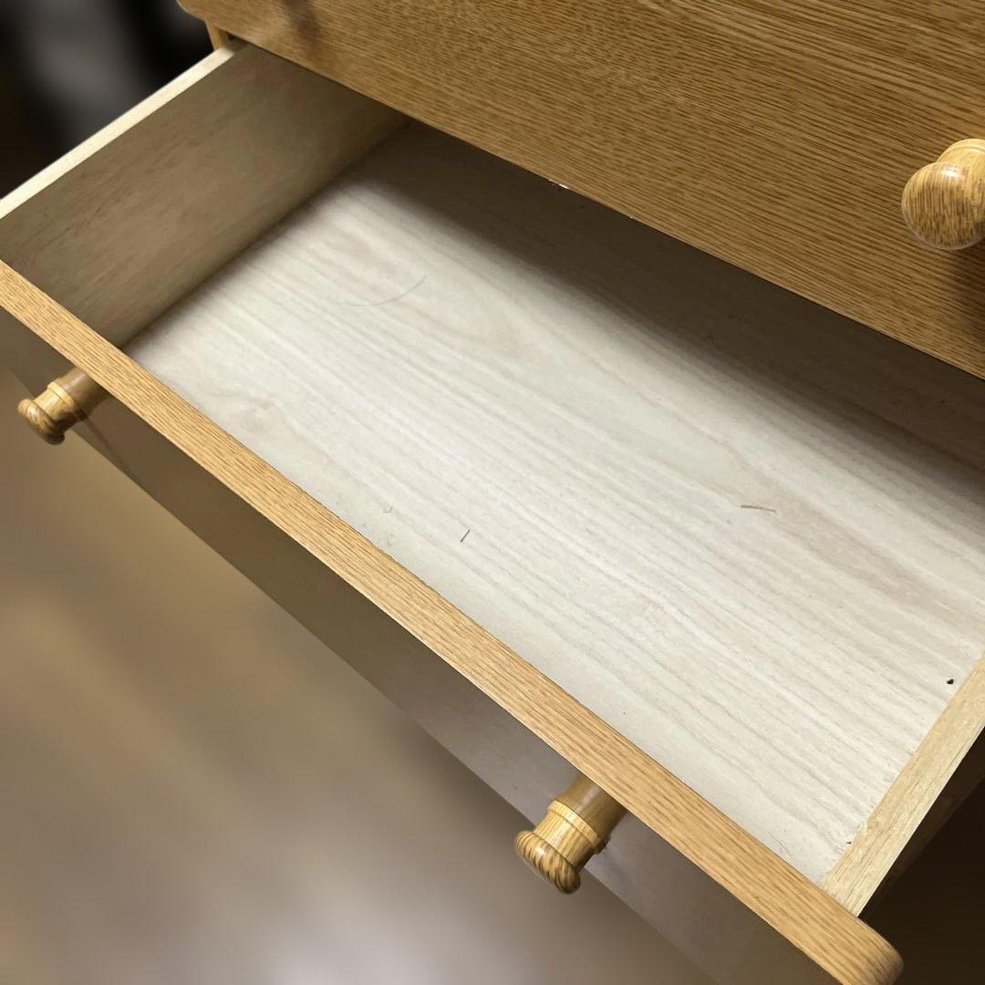 木製チェスト 5段 引き出し ライトブラウン