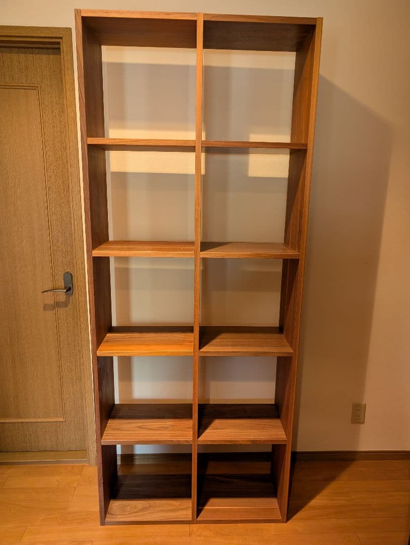 《送料込》無印良品 スタッキングシェルフ 5段×2 ウォールナット 棚 木製家具