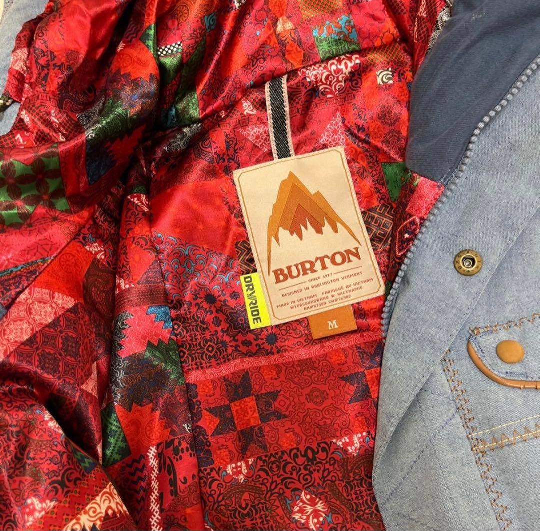 BURTON スノーボードウェア Mサイズ 青/黒