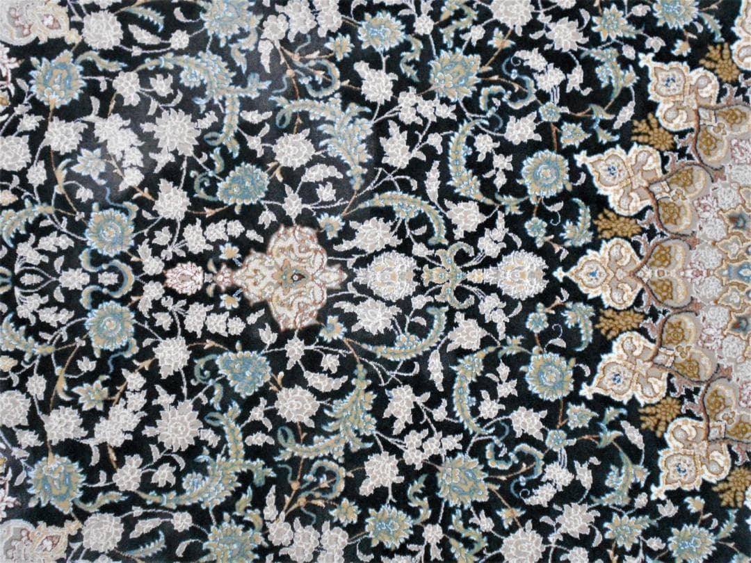 最後の一枚！144万ノット、立体柄！イラン産絨毯！150×225cm-51001