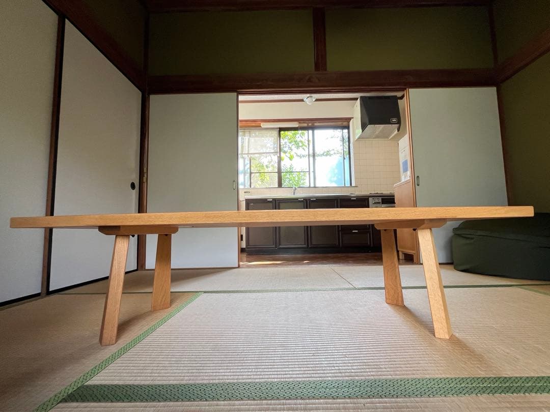 カンディハウス　ローテーブル　天然木（ナラ）　165cm