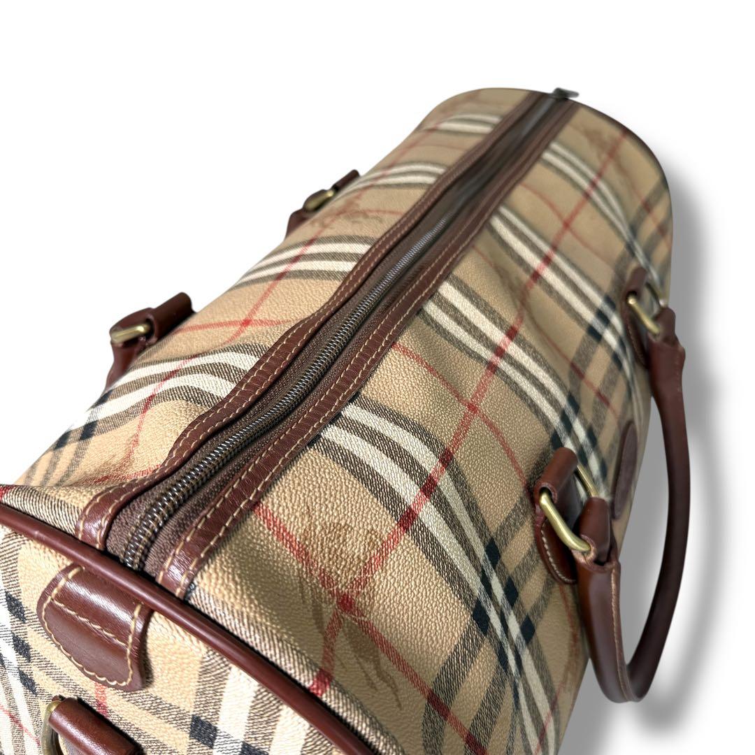 バーバリー　ボストンバッグ　ノバチェック　シャドーホース　レザー　大容量 旅行