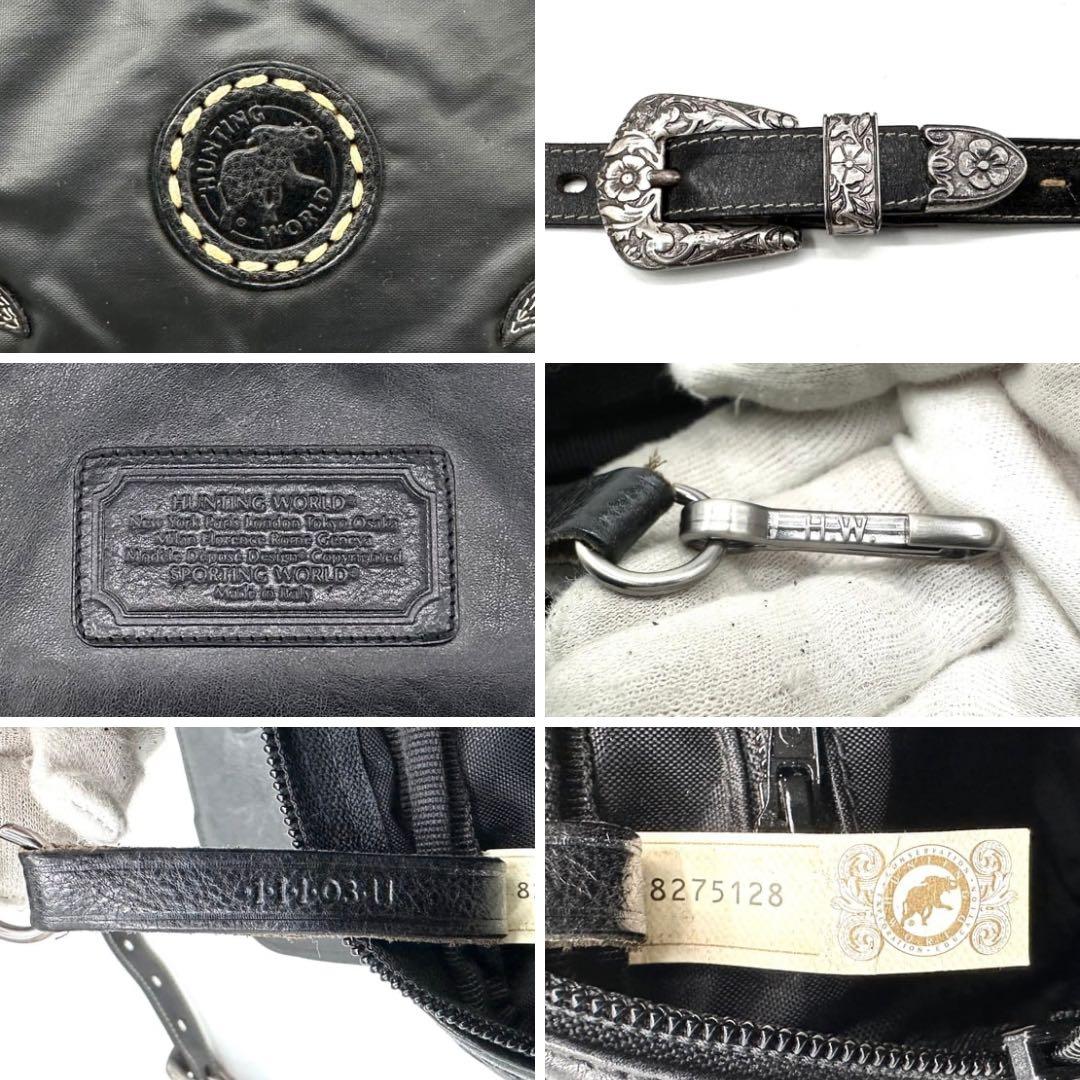 希少✨ハンティングワールド　ショルダーバッグ　コンチョ　バチューサー　リザード