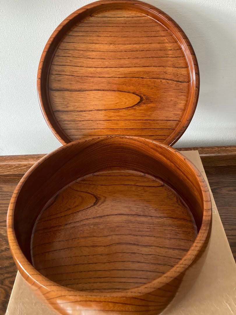 ［新品未使用] くりぬき茶櫃　＊伝統的工芸品小田原漆器♪♪大幅値下げ♪♪