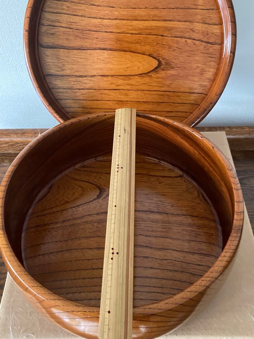 ［新品未使用] くりぬき茶櫃　＊伝統的工芸品小田原漆器♪♪大幅値下げ♪♪