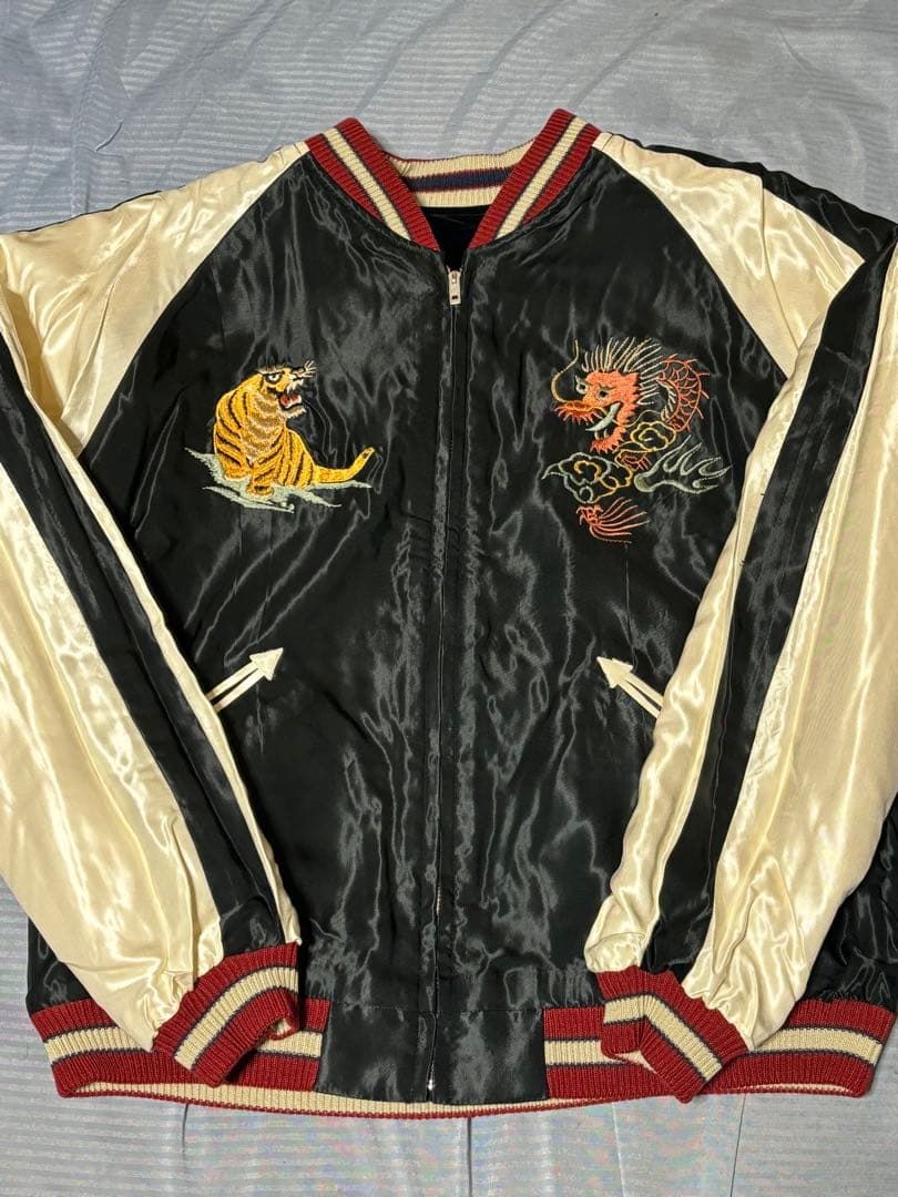 テーラー東洋　スカジャン　別珍　ツートン　試着のみ　TT15795-128