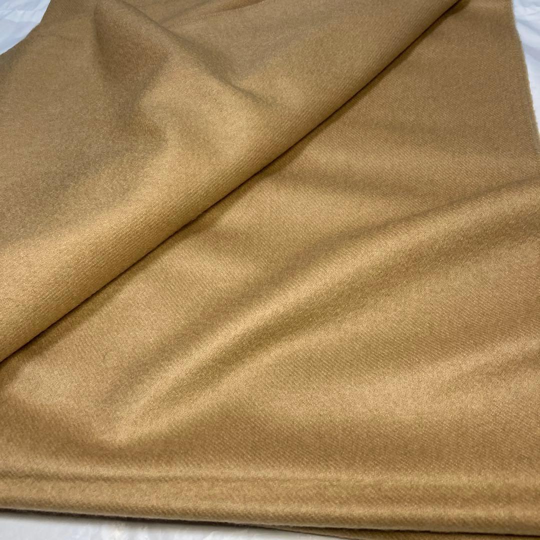 新品 ジョンストンズ カシミヤ100％ 大判ストール キャメル