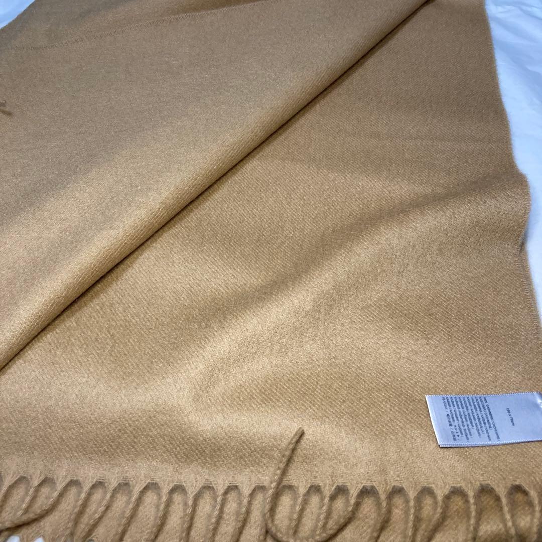新品 ジョンストンズ カシミヤ100％ 大判ストール キャメル