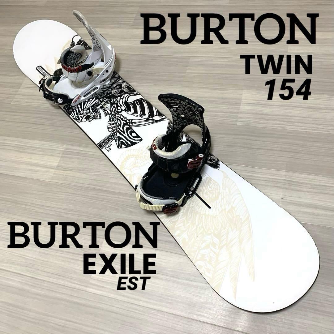 BURTON TWIN 154 BURTON EST EST M セット スカル