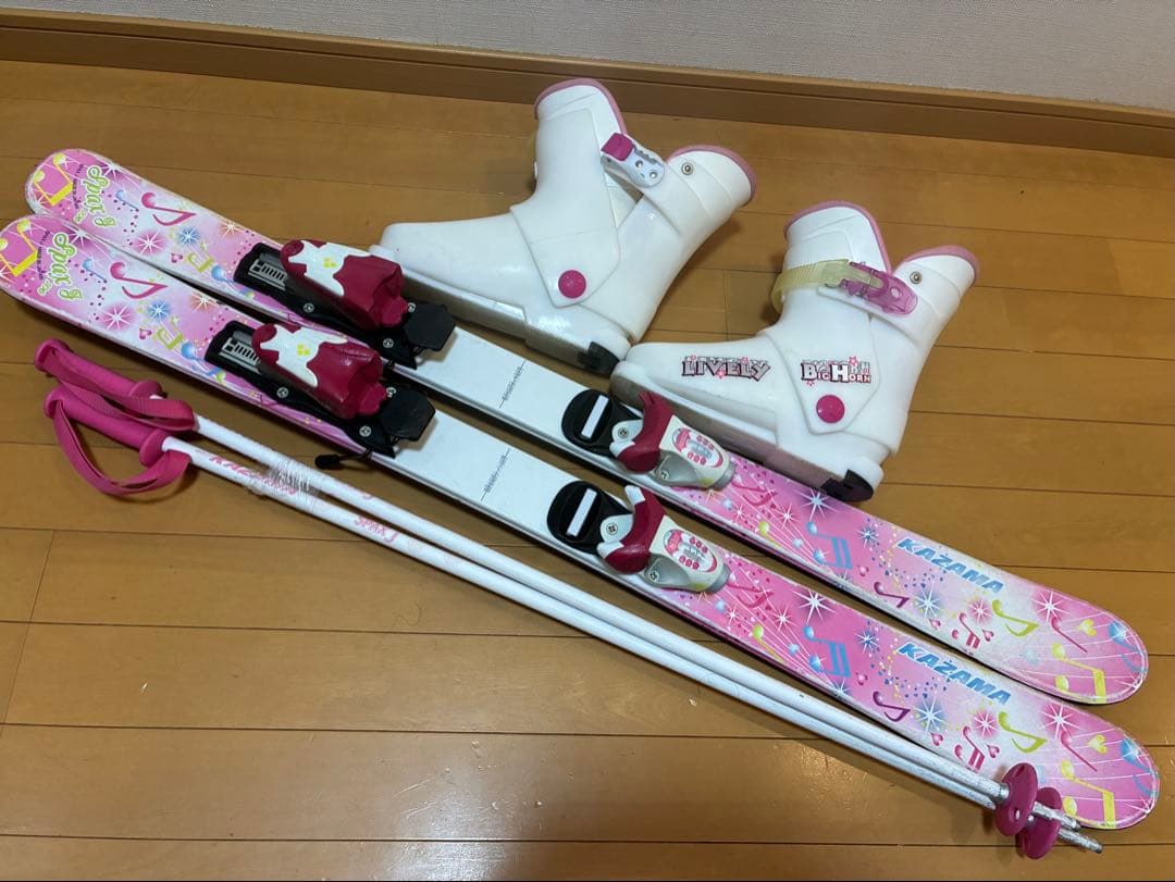 板106cm ブーツ20cmスキーセット身長100〜120cm用　スノーブーツ付