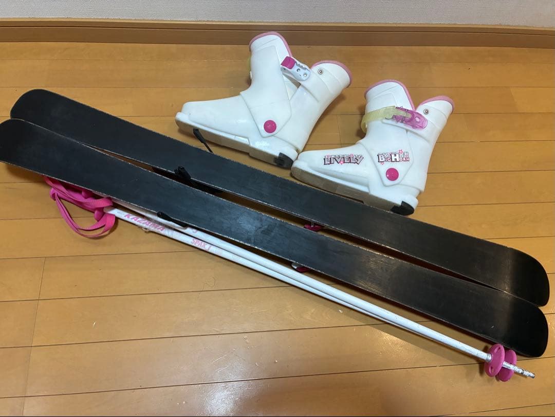 板106cm ブーツ20cmスキーセット身長100〜120cm用　スノーブーツ付