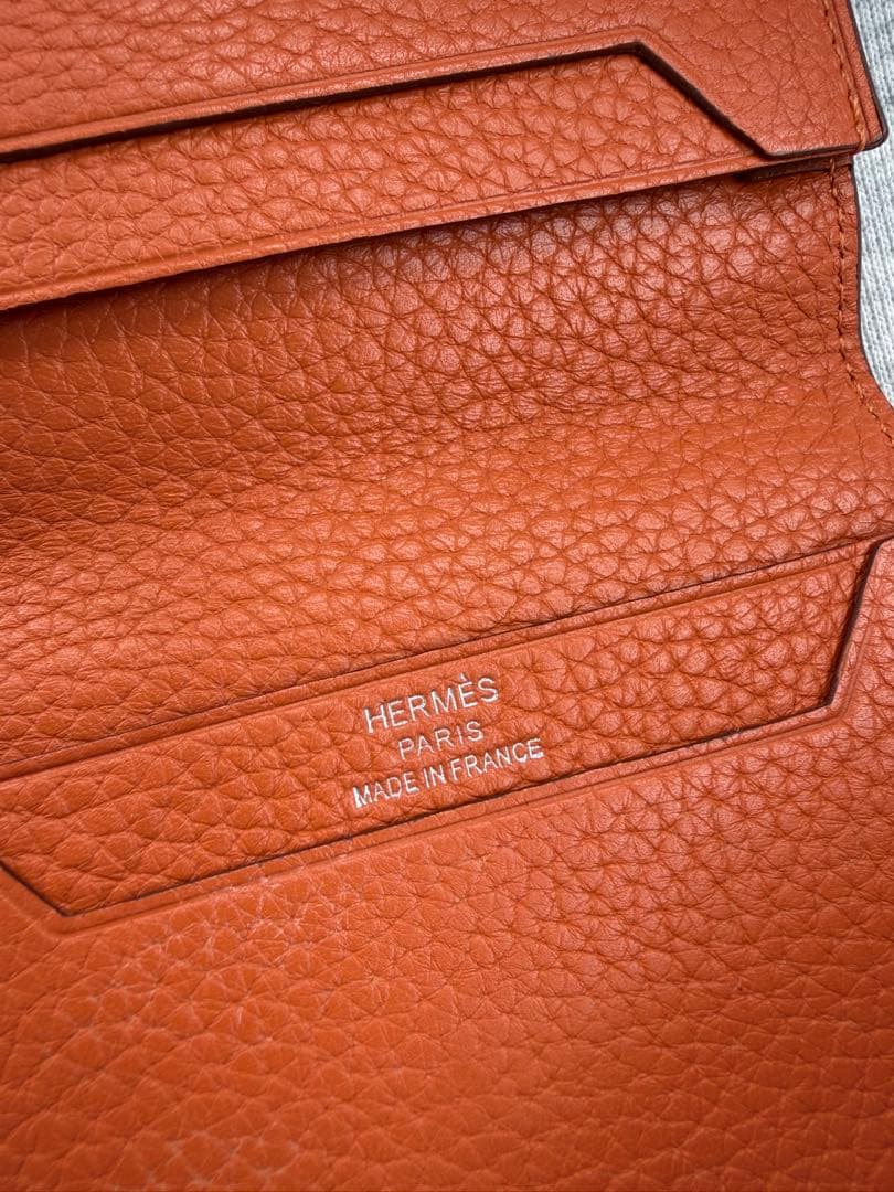 HERMES ベアン コンパクト オレンジ