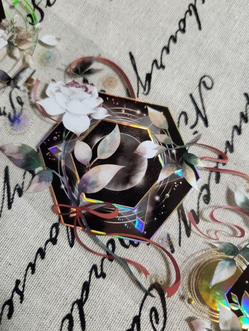 コラージュ マステ 海外 和柄 花 装飾 1ループ 切売り おすそ分け