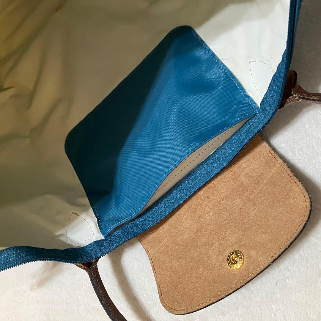 希少 ロンシャン プリアージュ エッフェル塔 トートバッグ L 肩掛け A4 青