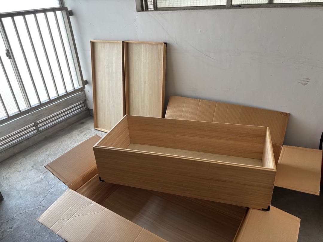 桐箪笥・大容量天然木収納・ボックス 2個セット