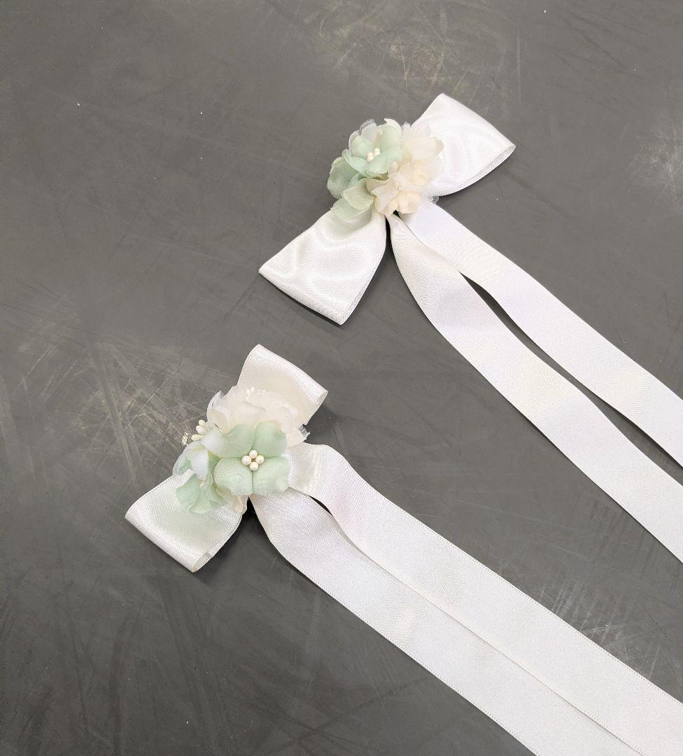 バレエ衣裳/サテンフレアスカート。5着セット　頭飾り付き。