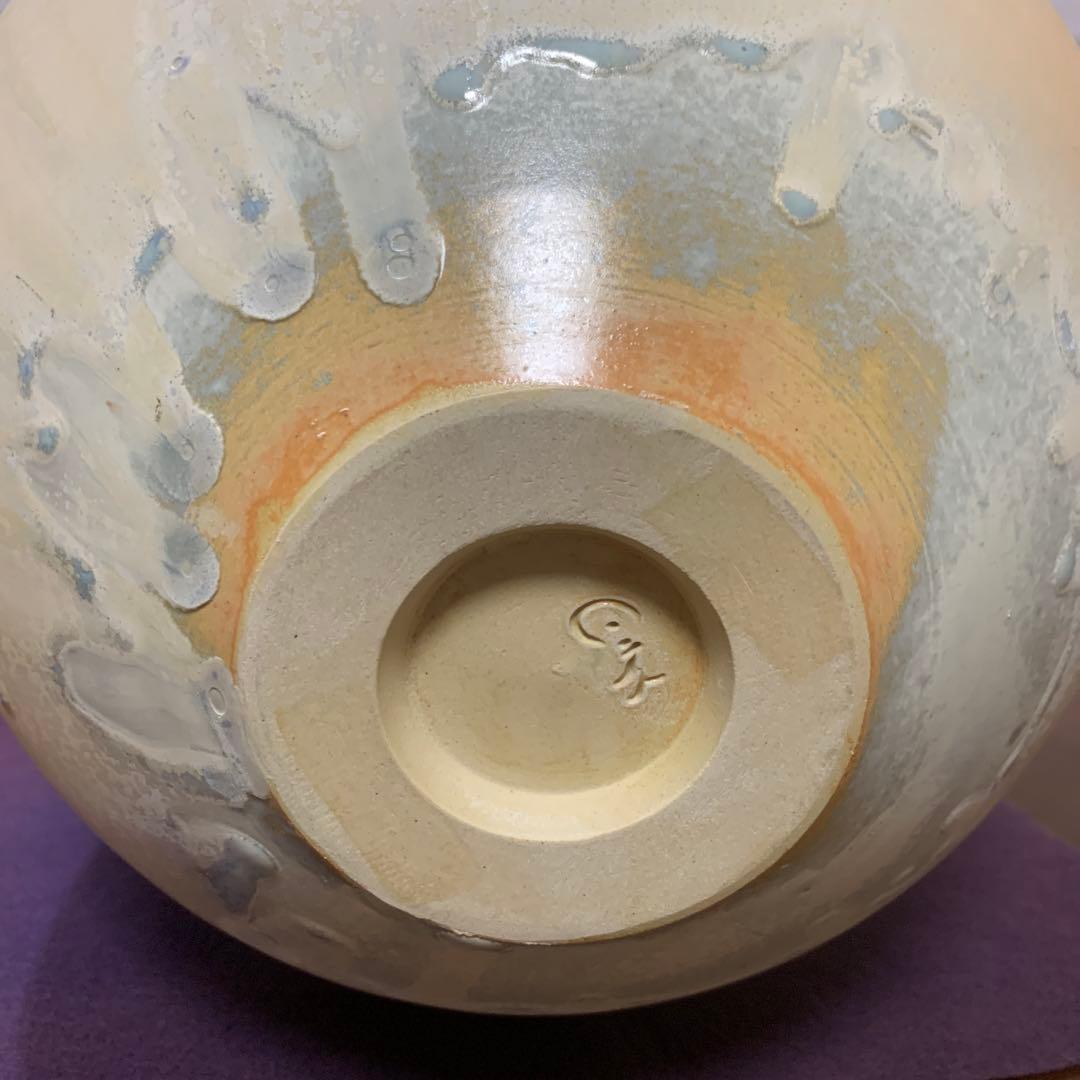 岩崎龍ニ　黄檗釉　壷　おうばくゆ　壺　花器　花瓶　花入　飾り壺　大型作品