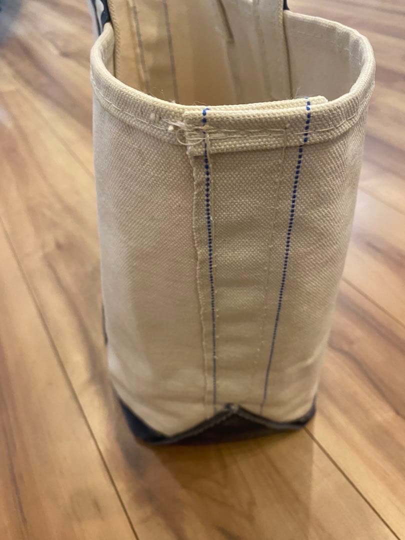 80s エルエルビーン　トートバッグ　2色ギザタグ　ネイビー　フェード　M