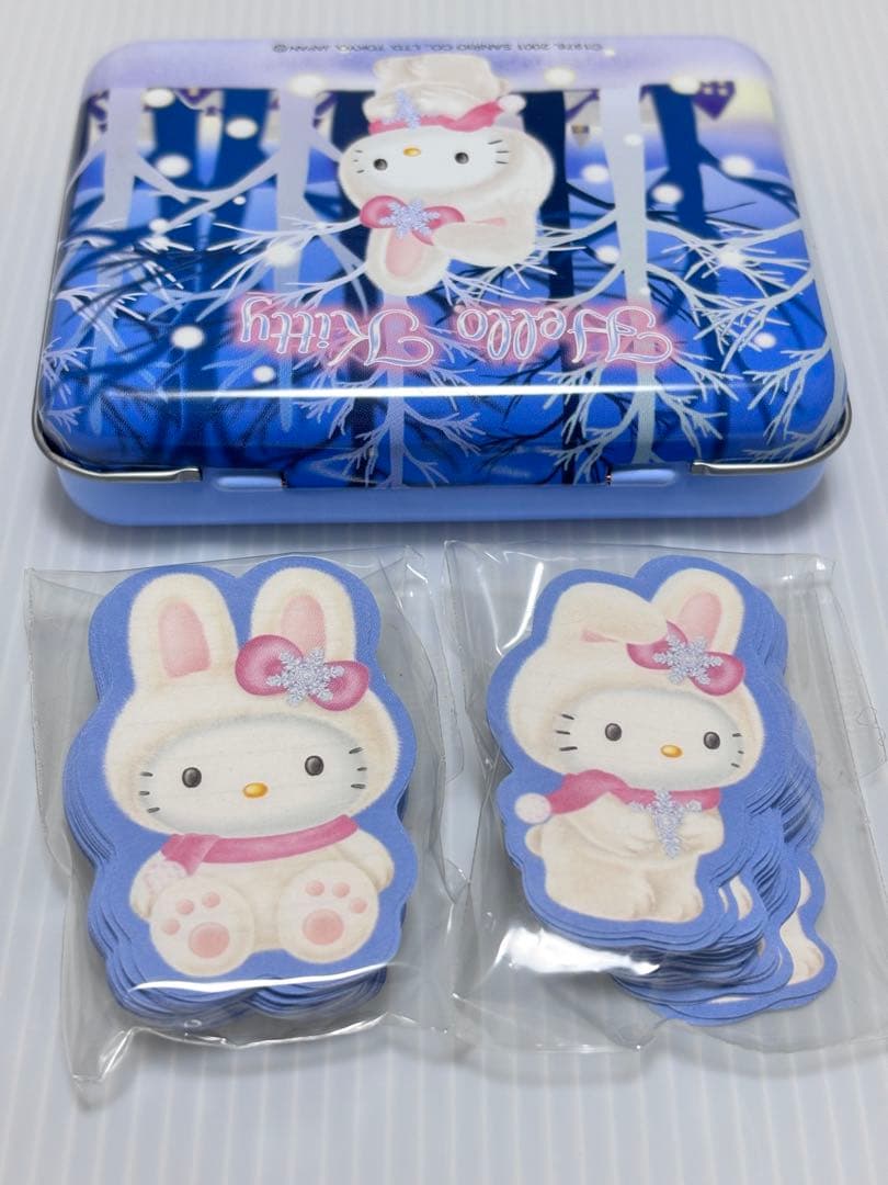 北海道限定　ハローキティ　雪うさぎ　缶入りメモ　平成レトロ　サンリオ　ご当地