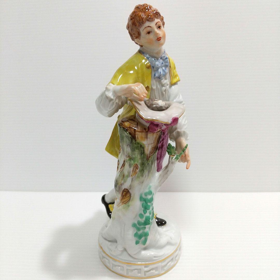 マイセン 鳥の巣を持つ少年 人形 フィギュリン 置物 meissen