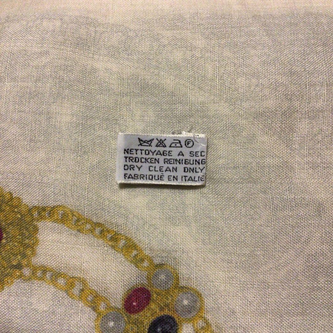 シャネル　大判　ストール　宝石柄　ヴィンテージ